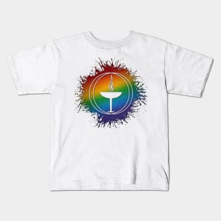 Rainbow Unitarian Universalism Symbol Kids T-Shirt